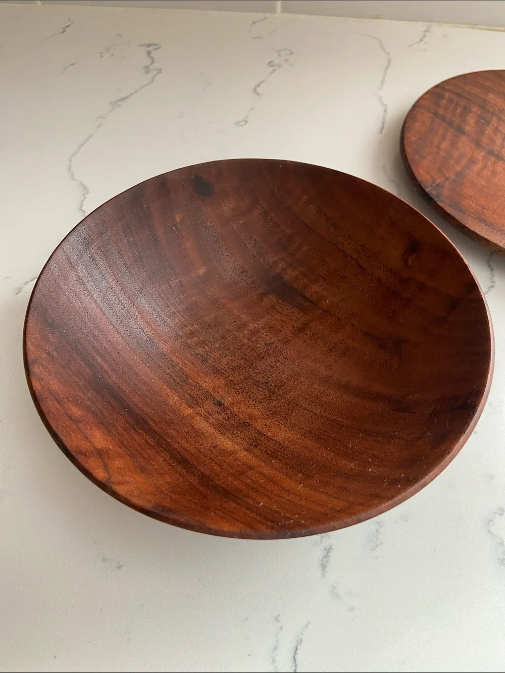Vintage Handmade Studio Wood Bowl & Plate Northern California